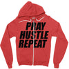 pray hustle repeat Zipper Hoodie