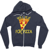 will plie for pizza Zipper Hoodie