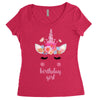 birthday unicorn family series birthday girl Women's Triblend Scoop T-shirt