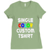 single color custom t shirt Ladies Fitted T-Shirt
