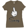 mickey fuck swag Ladies Fitted T-Shirt