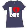 i love dbz  fun  super saiyajin piccolo vegeta dragonball son goku Ladies Fitted T-Shirt