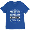 And 8th Day God Look Down So God Made A Scorpio Guy V-Neck Tee