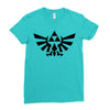zelda logo black logo Ladies Fitted T-Shirt