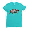Floral Baby Bear Ladies Fitted T-Shirt
