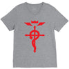 fma full metal alchemist cross inspired ladies V-Neck Tee