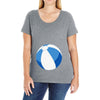 Blue Beachball Baby Boy Ladies Curvy T-Shirt