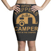 what happens in camper stays in camper vintage style camp funny Pencil Skirts