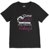 real girls go fishing V-Neck Tee