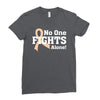 No 0ne Fights Alone Ladies Fitted T-Shirt