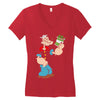 popeye spinach retro mens funny Women's V-Neck T-Shirt