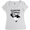 5 Percent Unicorn 95 Percent Ninja Women's Triblend Scoop T-shirt
