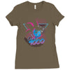 over 9000 80's Ladies Fitted T-Shirt