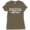 internet was down so i thought i'd come out side today Ladies Fitted T-Shirt