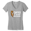 otter coffee Women's V-Neck T-Shirt