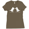 trex i love you this much Ladies Fitted T-Shirt