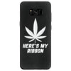 Support Lung Cancer Awareness With A White Cannabis Leaf Samsung Galaxy S8