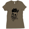 cat and crossbones Ladies Fitted T-Shirt
