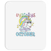 unicorns are born in october cute unicorn Mousepad