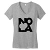 love nola new orleans american jazz blues music t shirt Women's V-Neck T-Shirt