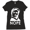 nope Ladies Fitted T-Shirt