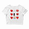 ls lesbian full heart Crop Top