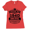 Made In 1940 And Still Awesome Ladies Fitted T-Shirt