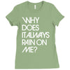 why does it always rain on me Ladies Fitted T-Shirt