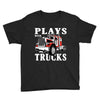plays with trucks family matching Youth Tee