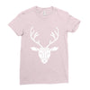 poly deer Ladies Fitted T-Shirt