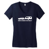 home is where you park it Women's V-Neck T-Shirt