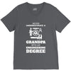 Never Underestimate A Grandpa With An Engineering Degree V-Neck Tee