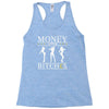 money over bitches graphic Racerback Tank