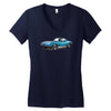 1965 corvette sting ray classic car, ideal birthday gift or pres Women's V-Neck T-Shirt