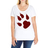animal feet Ladies Curvy T-Shirt