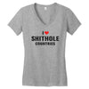 I Love Shithole Countries Women's V-Neck T-Shirt