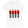 pixelated kraftwerk turquoise kids Ladies Fitted T-Shirt