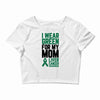i wear green for my mom liver cancer awareness Crop Top