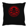 red skull logo avengers marvel comics gift Throw Pillow
