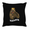 bear khabib Throw Pillow