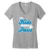 my kids have paws Women's V-Neck T-Shirt