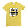 pop off square Ladies Fitted T-Shirt