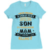 Super Cool Son Of A Freaking Awesome Mom Ladies Fitted T-Shirt