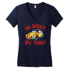 in rust we trust  rat beetle hot rod Women's V-Neck T-Shirt