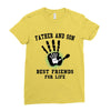 father and son best friends son Ladies Fitted T-Shirt