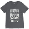 legends are born in july V-Neck Tee