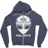 alien believe Zipper Hoodie