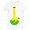 rasta bong water pipe slide insert stem filtered Ladies Fitted T-Shirt
