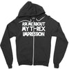 childrens ask me about my t rex flip Zipper Hoodie