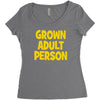 grown adult person Women's Triblend Scoop T-shirt